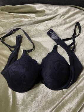 My Memory Par By La Vie En Rose Black Lace Underwire Bra